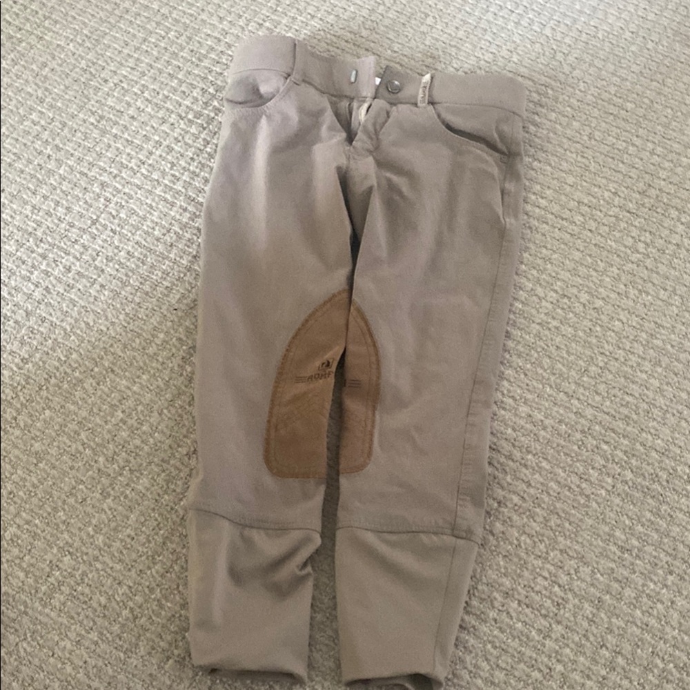 Tan Riding Breeches with Knee Patches